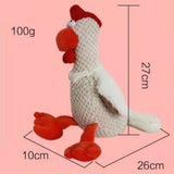 Checkers Plush & PlayClean Squeaky Chew Dog Toy Rooster