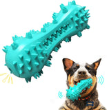 Dog Chew Toy - Squeaky Toothbrush Durable Rubber Toys for Teeth Cleaning