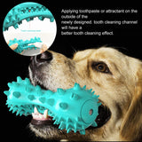 Dog Chew Toy - Squeaky Toothbrush Durable Rubber Toys for Teeth Cleaning