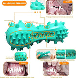 Dog Chew Toy - Squeaky Toothbrush Durable Rubber Toys for Teeth Cleaning