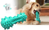 Dog Chew Toy - Squeaky Toothbrush Durable Rubber Toys for Teeth Cleaning