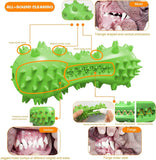 Dog Chew Toy - Squeaky Toothbrush Durable Rubber Toys for Teeth Cleaning