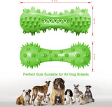 Dog Chew Toy - Squeaky Toothbrush Durable Rubber Toys for Teeth Cleaning