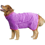 Dog Drying Towel Robe Microfiber Absorbent with Adjustable Strap