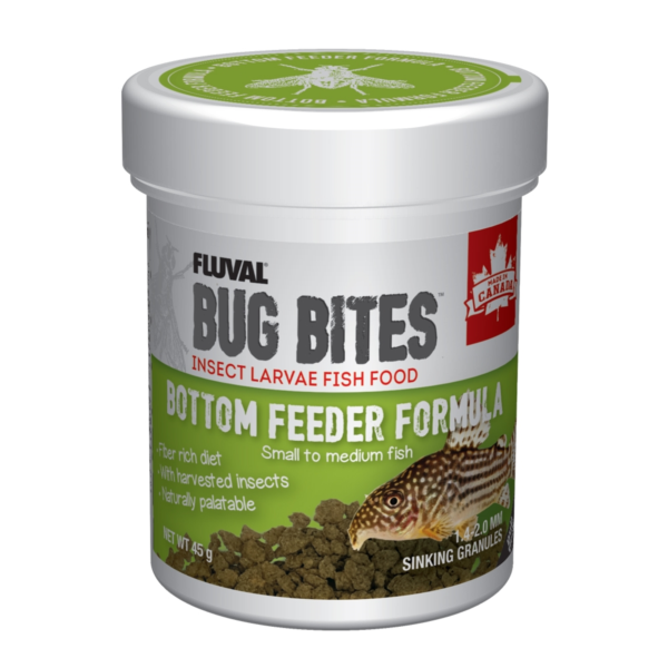 Fluval Bug Bites Bottom Feeder Formula 45g Small to Medium Fish Sinking Granules