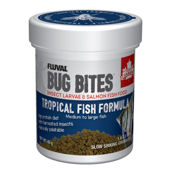 Fluval Bug Bites Tropical Fish Formula 45g Medium to Large Fish