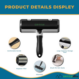 GroomWhiz Portable Pet Hair Remover – Reusable Lint Roller Perfect for Furniture, Couch, Carpet, Clothing & Bedding