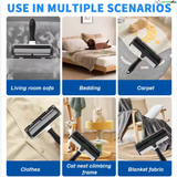 GroomWhiz Portable Pet Hair Remover – Reusable Lint Roller Perfect for Furniture, Couch, Carpet, Clothing & Bedding