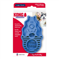 KONG Zoom Groom Dog Blue Boysenberry Small