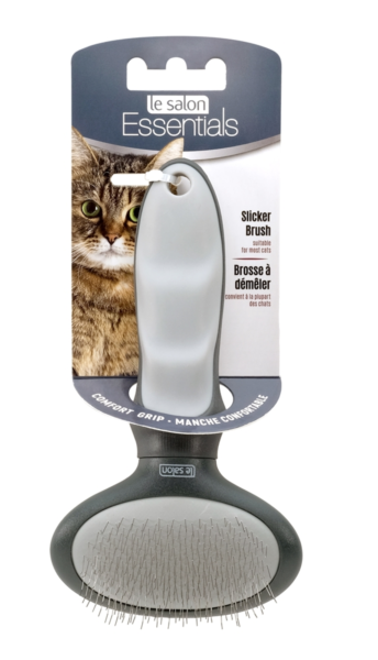 Le Salon Essentials Cat Slicker Brush Small  Le Salon Essentials Grooming Products offer a full range of grooming tools and accessories. Choose from a wide assortment of brushes, combs and grooming accessories in a variety of styles and sizes. Regular grooming is recommended for every pet to ensure a healthy and trouble-free coat.