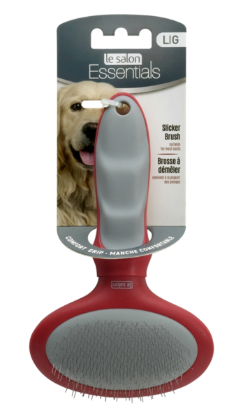 Le Salon Essentials Dog Slicker Brush Large Recommended for the general grooming of most breeds; removes dead hair; helps prevent matting.