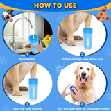 PAWMOM Dog Paw Cleaner Upgraded 2 In 1 Portable Dog Paw Washer