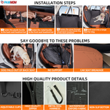 PAWMOM Pet Car Seat Cover Upgraded 6-IN-1 Waterproof & Scratch Proof Nonslip with Heavy-Duty Hard Bottom