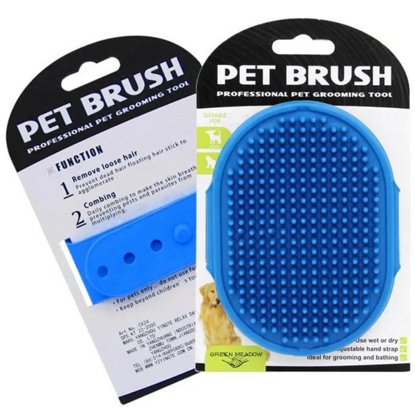 Pet Bath Grooming Brush, Adjustable Soft Silicone Comb