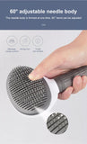 Grooming Shedding Brush, Self Cleaning Slicker Brush for Dog Cat Bunny