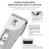Pet Grooming Kit, Upgraded Rechargeable Cordless Electric Quiet Hair Clipper Set