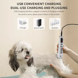 Pet Grooming Kit, Upgraded Rechargeable Cordless Electric Quiet Hair Clipper Set