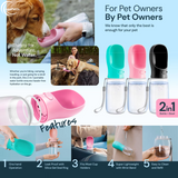 Portable Dog Water Bottle, Leak Proof with Drinking Feeder
