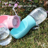 Portable Dog Water Bottle, Leak Proof with Drinking Feeder