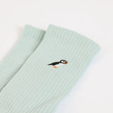 Save the Puffin Ribbed Bamboo Socks