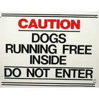 Plaque 'Caution Dogs Inside'