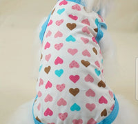 Heart print tee for small dogs