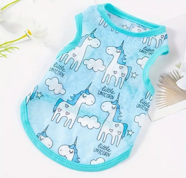 Unicorn Print Pet Top