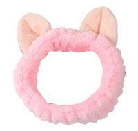 Plush Animal Ear Cosmetic Headband