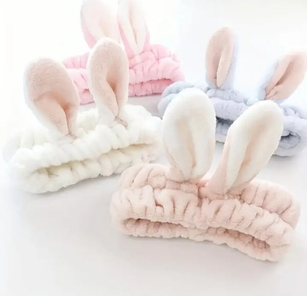 Plush Rabbit Ear Cosmetic Headband