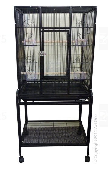 Avi One Bird Cage - 603 Square Black 65L X 43.5W X 137h/cm