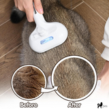 SleekFur Pet Steam Brush with Release Button Self Clean and Spray Mist for Cats Dogs Bunnies Hair Removal