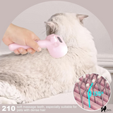 SleekFur Pet Steam Brush with Release Button Self Clean and Spray Mist for Cats Dogs Bunnies Hair Removal