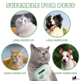 SleekFur Pet Steam Brush with Release Button Self Clean and Spray Mist for Cats Dogs Bunnies Hair Removal