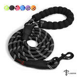 TUGZEE Dog Leash with Comfortable Padded Handle Reflective - Strong & Durable for Small Medium and Large Dogs