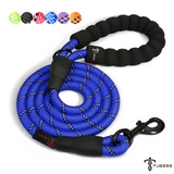 TUGZEE Dog Leash with Comfortable Padded Handle Reflective - Strong & Durable for Small Medium and Large Dogs