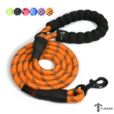 TUGZEE Dog Leash with Comfortable Padded Handle Reflective - Strong & Durable for Small Medium and Large Dogs