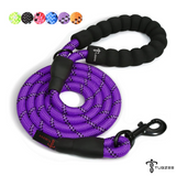 TUGZEE Dog Leash with Comfortable Padded Handle Reflective - Strong & Durable for Small Medium and Large Dogs