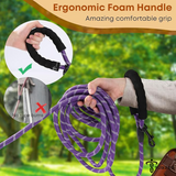 TUGZEE Long Dog Leash for Dog Training Reflective with Comfortable Padded Handle Heavy Duty Dog Lead for Large Medium Small Dogs