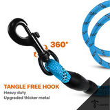 TUGZEE Long Dog Leash for Dog Training Reflective with Comfortable Padded Handle Heavy Duty Dog Lead for Large Medium Small Dogs