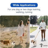 TUGZEE Dual Dog Leash with Shock Absorbing Reflective