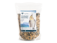 Topflite Cockatiel Mix 1kg Top cockatiel breeders recommend Cockatiel Mix as a way to keep birds happy and healthy. Whether you’re a breeder or not, this is the best thing you can do for your coddled cockatiel.   Our Cockatiel Mix is a high-quality blend of natural ingredients, including white French millet, which provides a variety of essential minerals. We also include New Zealand sunflower seeds and canary seeds to deliver fats and protein throughout the seasons.