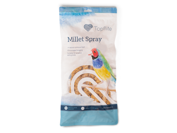 Topflite Millet Sprays 10pk  Top quality sourced millet sprays provide a highly nutritious treat for aviary birds of all types.