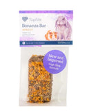 Topflite Bonanza Bar apricot rabbit and guinea pig treats packaging on a white background