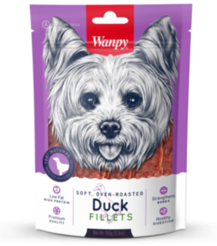 Wanpy Dog Duck Fillets 100g