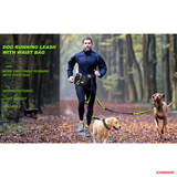 ZINGDOG Hands-Free Dual Dog Leash with Waist Pouch for Running, Walking & Hiking