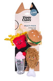 ZippyClaws cat toy 4 pack fast food themed catnip toys burgerfries chicken shake