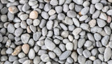 Close-up of gray and white pebbles