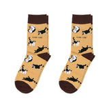 Brown Cat Pet 2-Pack Pair Bamboo Sock Set