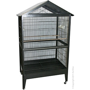 Avi One Bird Cage - 904 Patio Aviary Silver/Black 12.5mm 100.5x72.5x171