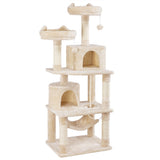Multi-Level Cat Tree  Cat Tower with 2 Condos & 2 Perches & Scratching Posts